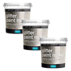 Polyvine Glitter Paint Maker Silver - pack of 3 - for 7.5L