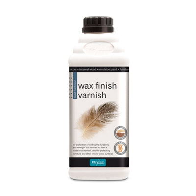 Polyvine Wax Finish Varnish Dead Flat Clear 1L DIY at B&Q