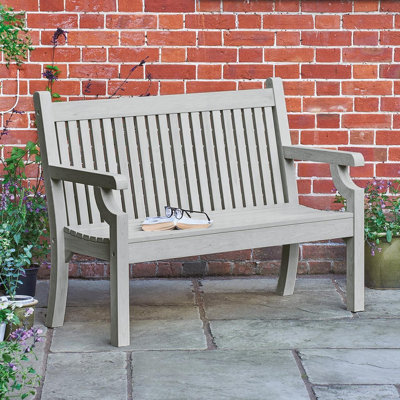 Wood effect garden bench discount