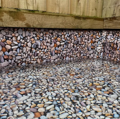 Pond liner Heavy Duty Durable 25 year warranty 3D Pebbles 280gsm - 0.5mm thick 2.5m x 5m (8'x16")