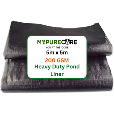 Pond Liner Various Sizes Heavy Duty HDPE Material UV & Tear Resistant Flexible For Koi Fish Pools And Water Gardens 3m X 4 M~5060603860611 01c Mp