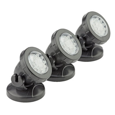 Set 3 Luci Da Giardino LED A Forma Di Roccia Pontec PondoStar - Impermeabile IP68, Per Laghetti E Aiuole