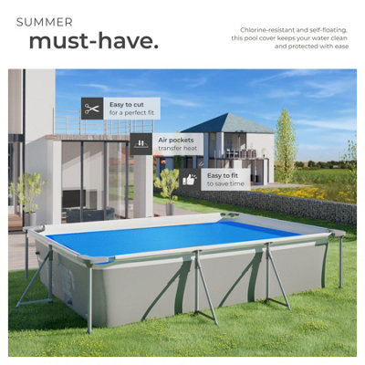 Pool Cover - rectangular, floating, protects and warms the water - 366 ...