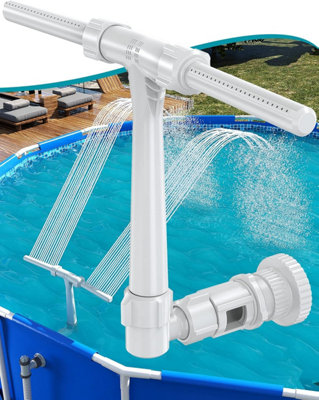 Pool Fountain for Above Ground and Above Ground Pools, Adjustable Dual ...