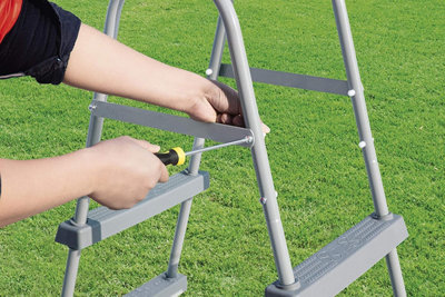 Pool Step Ladder 33 inch Bestway Flowclear Above Ground Metal Frame ...
