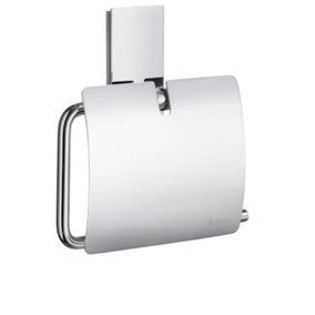 POOL - Toilet Roll Holder with Cover in Polished Chrome