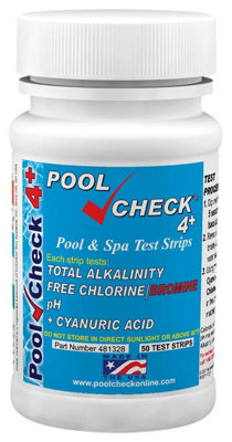 PoolCheck 4+ - Bottle of 50 Test Strips