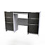 Poole Double Pedestal Desk in Black Gloss & White (Ready Assembled)