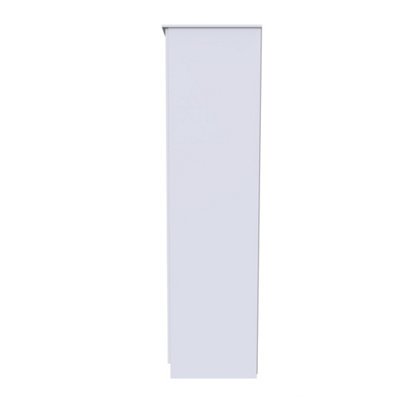 Poole Triple Mirror Wardrobe in White Gloss (Ready Assembled)