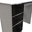 Poole Vanity in Black Gloss & White (Ready Assembled)