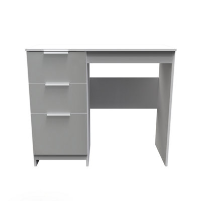 Poole Vanity in Uniform Grey Gloss & White (Ready Assembled)