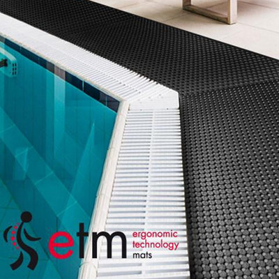 Poolrunner Natural Rubber Anti Slip Wet Area Runner Drainage Mat Pool ...