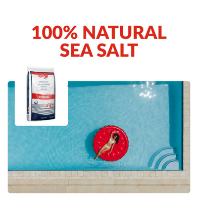 POOLSEL Swimming Pool Salt 1 x 25kg Bag for Swimming Pools