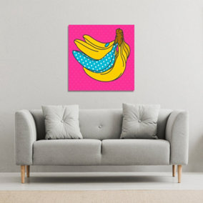 Pop art banana (Canvas Print) / 101 x 101 x 4cm