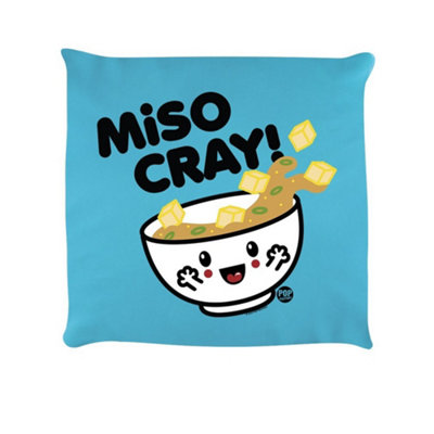 Pop Factory Miso Cray Filled Cushion Sky Blue/Black/White (One Size)