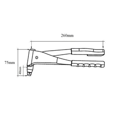Pop Riveter Gun & 60 Rivets, 4 Head Nozzles Sizes for 2.4, 3.2, 4.0 & 4.8mm