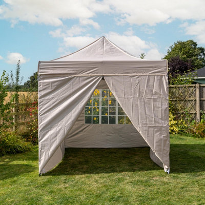 Pop Up Gazebo With Sides Beige