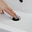 Pop Up Basin Waste Slotted Bathroom Chrome Sink Push Button Click Clack Plug