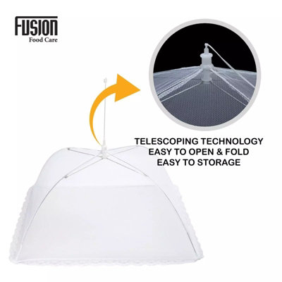Pop Up Food Cover Protectors Pack of 2 Collapsible Mesh Umbrella with ...