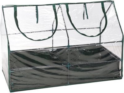 Pop Up Greenhouse Ground Bag Base Easy Set Up Cold Frame 2 Zipped Door Panels