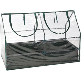 Pop Up Greenhouse Ground Bag Base Easy Set Up Cold Frame 2 Zipped Door Panels
