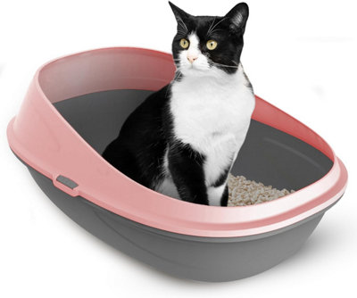 Cat litter tray large with high rim online
