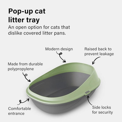 No spill cat litter box hot sale