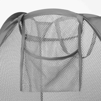Pop Up Laundry Net Basket Folding Home Freestanding Toy Organiser - 3