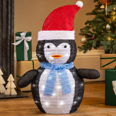 Pop Up LED Christmas Decoration Light Up Penguin Battery Operated