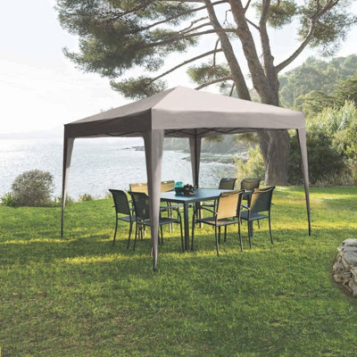 Pop Up Marquee Gazebo Canopy Grey 3 x 3m Garden Party Tent
