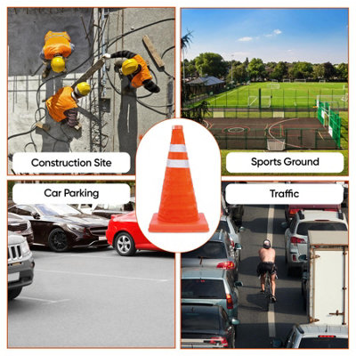 Pop Up Portable High Visibility 18" Safety Cone - 3