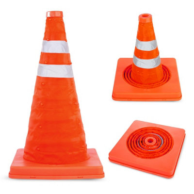 Pop Up Portable High Visibility 18" Safety Cone - 4