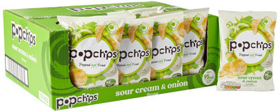 popchips - Sour Cream and Onion Popped Potato Chips 23 grams (Pack of ...