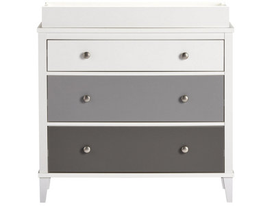 Poppy 3 DRW Dresser with Changer White/Grey