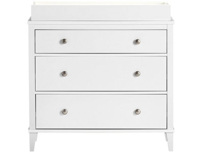 Poppy 3 DRW Dresser with Changer White