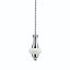 Porcelain Light Pull - Stylish & Practical Bathroom Light Switch Pull Cord with Chrome Finish & 1m Ball Chain - H105 x 2.6cm Dia