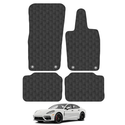 Porsche Panamera 2016-Onwards Car Floor Mats Rubber Tailored Fit Set Heavy-Duty