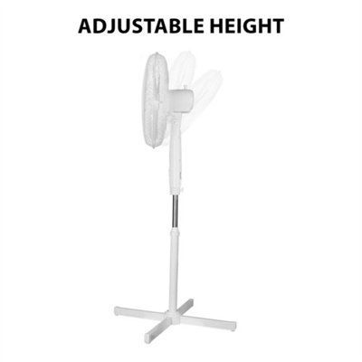 Portable 16Inch Oscillating Pedestal Fan With Remote 3-Speed Adjustable ...