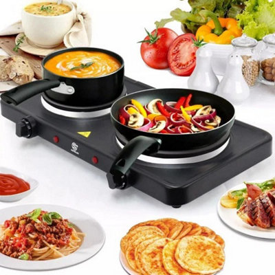 2000W Double Hot Plate – Electric Twin Hob For Camping, Kitchen, Food Warming