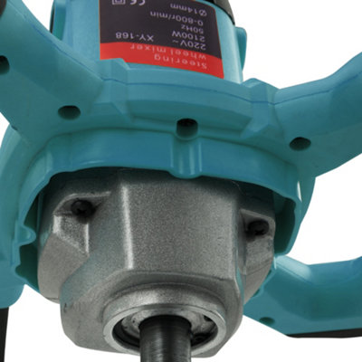 Portable 2100W Cement Mixer Multi Purpose Electric Mixing Tool Blue