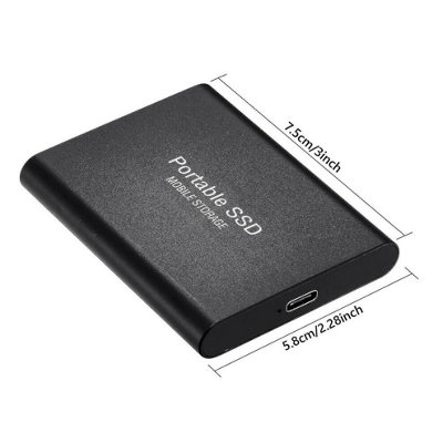 Portable 2TB External SSD Drive USB High-Speed Storage for