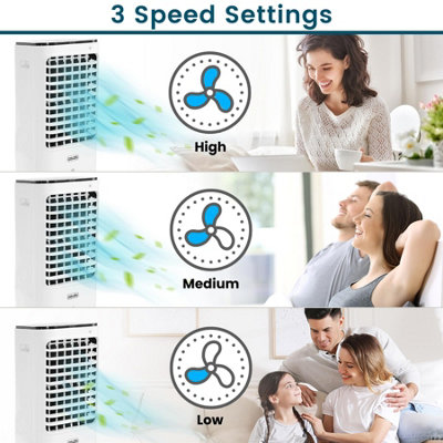 Portable 3-in-1 12L Air Cooler With Remote Control