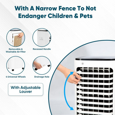 Portable 3-in-1 12L Air Cooler With Remote Control