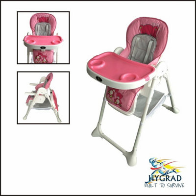 Portable 3 IN 1 Foldable Baby High Chair Toddler Height Back Adjustable ...