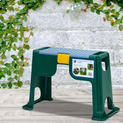 Crystals 3-in-1 Garden Kneeler And Seat - Foam Pad, Tool Box, Portable Stool