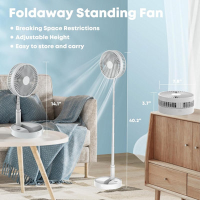 Portable 4-Speed Variable Speed Tower Fan with remote control,8-Inch ...