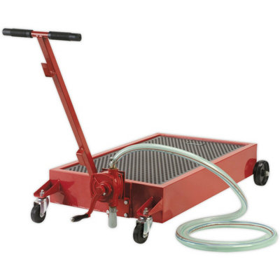 Portable 64L Low Level Oil Drainer with Rotary Pump and 2.5m Hose for Efficient Oil Removal