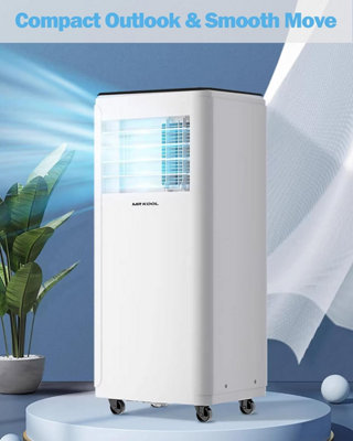 Tlpnb Portable AC Unit - Super Quiet 2-in-1 Wall Mounted Air Conditioner With Remote | Fast Cooling & Heating For Small Rooms