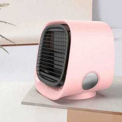 Portable Air Cooler, Pink USB Powered Water Tank Air Cooling Fan Humidifier
