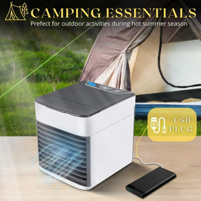 Portable Air Cooler Unit with 3 Speed Fan Night Light Chilled Air for your Bedroom Office Lounge USB - 4